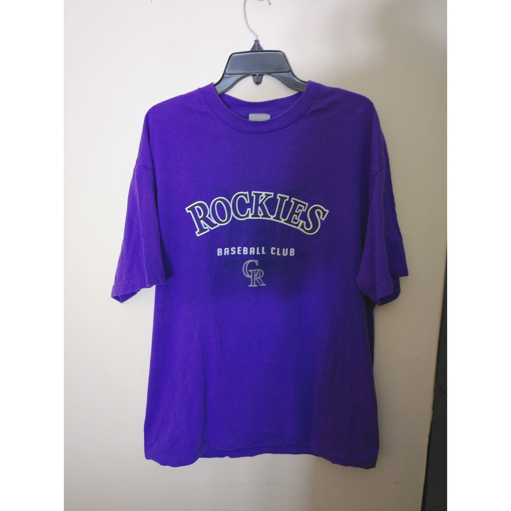 Genuine Merchandise Colorado Rockies T-Shirt Mens L Purple MLB Baseball Graphic